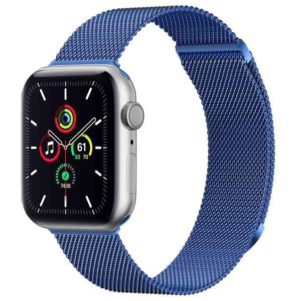 imoshion Mailändische Magnetarmband für die Apple Watch Series 1-9 / SE - 38/40/41 mm / Series 10 - 42 mm - Größe M - Blau