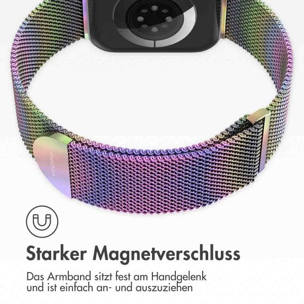 imoshion Mailändische Magnetarmband für die Apple Watch Series 1-9 / SE - 38/40/41 mm / Series 10 - 42 mm - Größe M - Galaxy