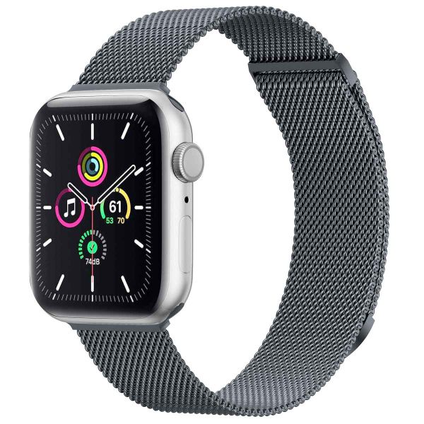 imoshion Mailändische Magnetarmband für die Apple Watch Series 1-10 / SE / Ultra (2) - 42/44/45/46/49 mm - Größe M - Grau