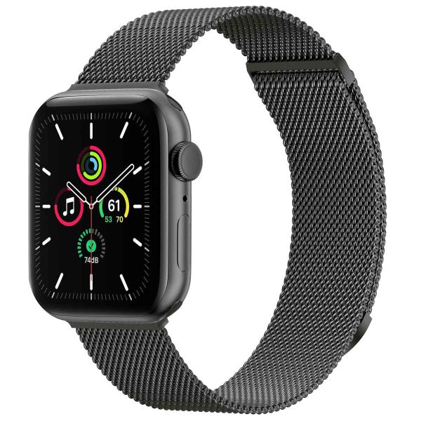 imoshion Mailändische Magnetarmband für die Apple Watch Series 1-10 / SE / Ultra (2) - 42/44/45/46/49 mm - Größe M - Space Gray