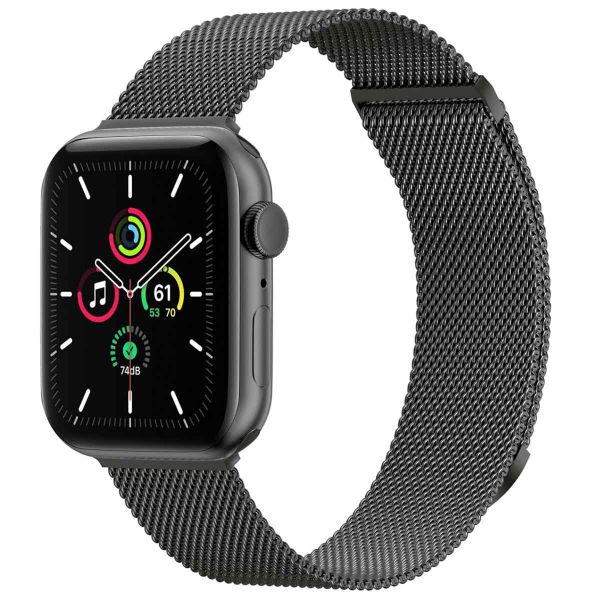 imoshion Mailändische Magnetarmband für die Apple Watch Series 1-10 / SE / Ultra (2) - 42/44/45/46/49 mm - Größe S - Space Gray