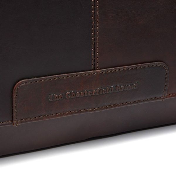 The Chesterfield Brand Richard Laptoptasche 15-15.6 Zoll - Umhängetasche - Echtes Leder - Dunkelbraun