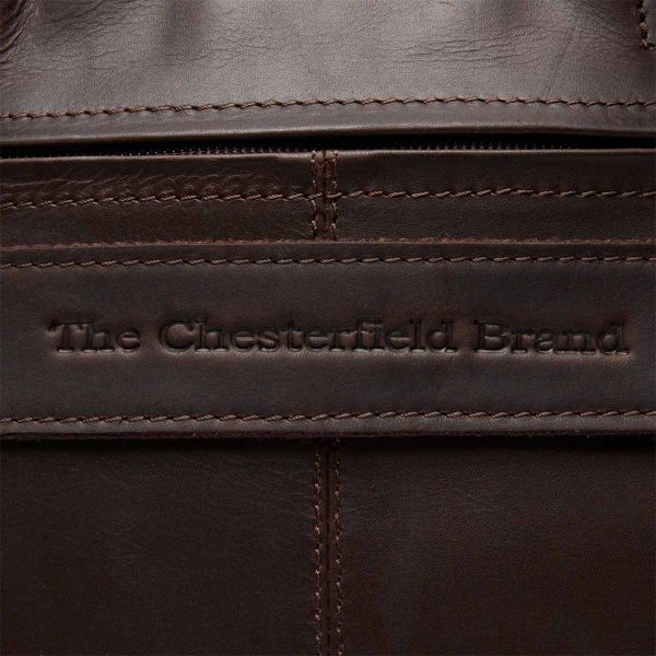 The Chesterfield Brand Ryan Laptoptasche 17 Zoll - Echtes Leder - Dunkelbraun