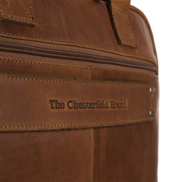 The Chesterfield Brand Calvi Laptoptasche 15-15.6 Zoll - Echtes Leder - Cognac