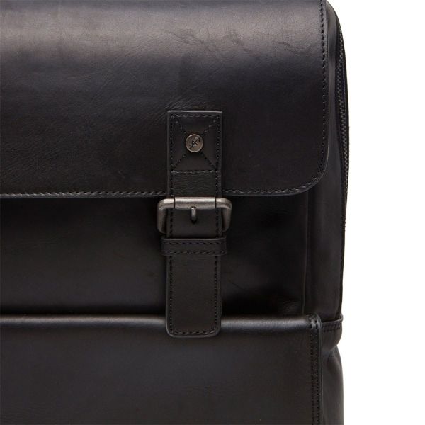 The Chesterfield Brand Malta Laptop Rucksack 15-15.6 Zoll - Echtes Leder - Noir