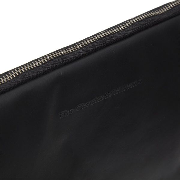 The Chesterfield Brand Clinton Laptop Hülle 14 Zoll - Laptop Sleeve - Echtes Leder - Schwarz