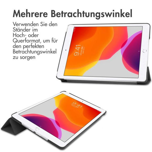 imoshion Trifold Klapphülle Schwarz für das iPad 9 (2021) 10.2 Zoll / iPad 8 (2020) 10.2 Zoll / iPad 7 (2019) 10.2 Zoll 