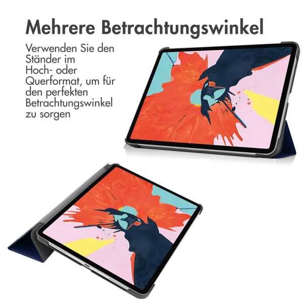 imoshion Trifold Klapphülle für das iPad Air 11 Zoll (2024) M2 / Air 5 (2022) / Air 4 (2020) - Dunkelblau