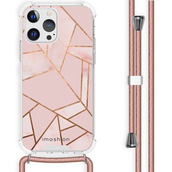 imoshion Design Hülle mit Band für das iPhone 13 Pro - Pink Graphic