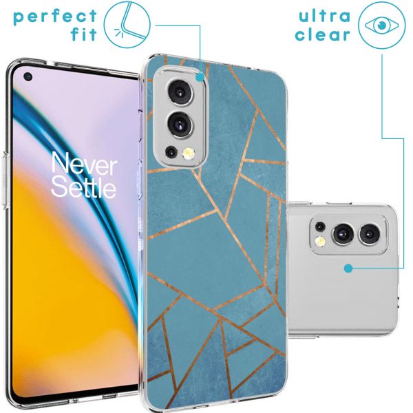 imoshion Design Hülle für das OnePlus Nord 2 - Blue Graphic