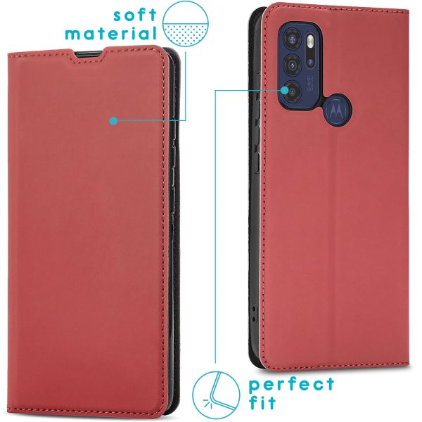 imoshion Slim Folio Klapphülle für das Motorola Moto G60s - Rot