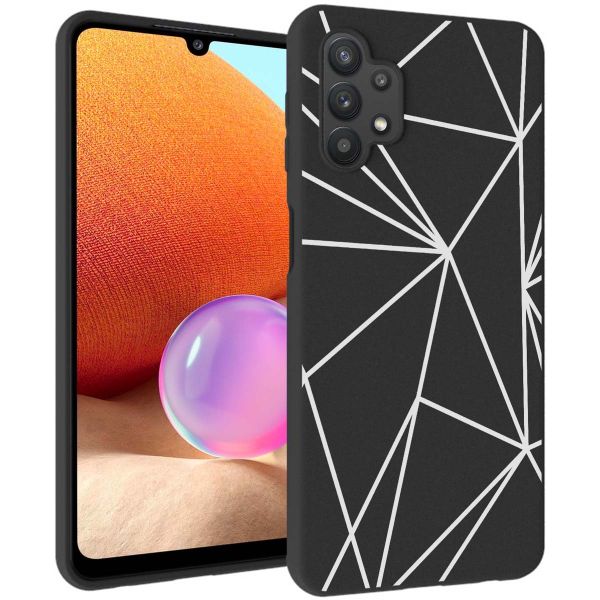 imoshion Design Hülle für das Samsung Galaxy A32 (5G) - Graphic Cube Black