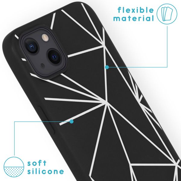 imoshion Design Hülle für das iPhone 13 - Graphic Cube Black