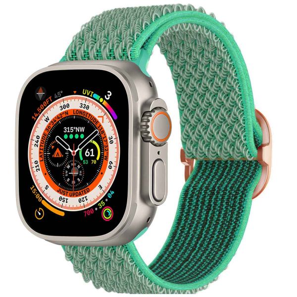 imoshion Elastische Nylonarmband für das Apple Watch Series 1-10 / SE / Ultra (2) - 42/44/45/46/49 mm - Türkis