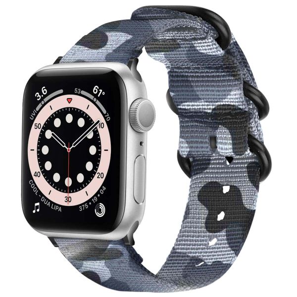 imoshion Nylonarmband für das Apple Watch Series 1-9 / SE - 38/40/41 mm / Series 10 - 42 mm - Tarnfarbe Grau