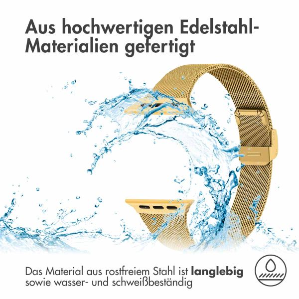 imoshion Mailändische Faltarmband für das Apple Watch Series 1-9 / SE - 38/40/41 mm / Series 10 - 42 mm - Gold