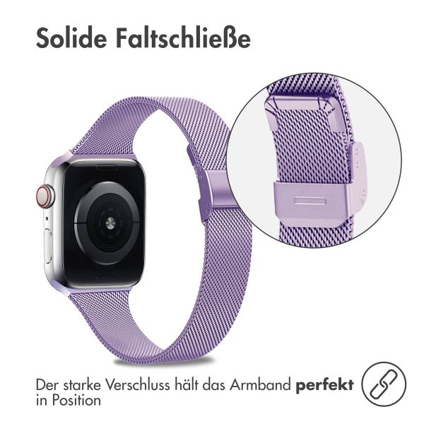 imoshion Mailändische Faltarmband für das Apple Watch Series 1-9 / SE - 38/40/41 mm / Series 10 - 42 mm - Violett