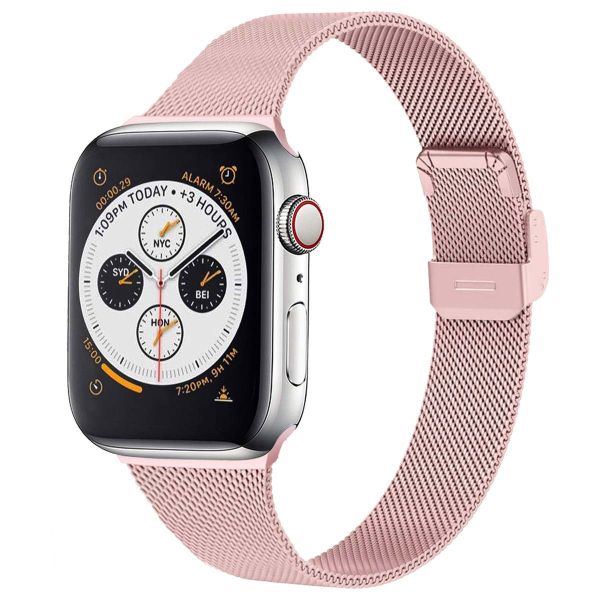 imoshion Mailändische Faltarmband für das Apple Watch Series 1-9 / SE - 38/40/41 mm / Series 10 - 42 mm - Rosa