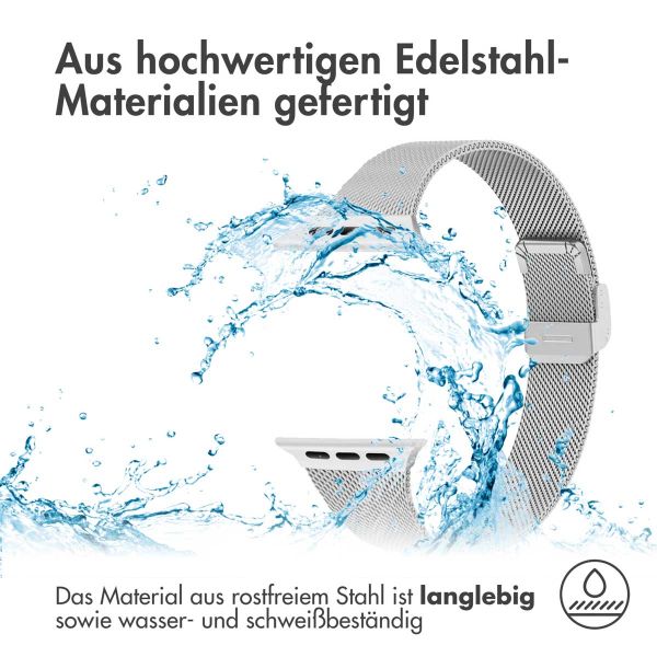 imoshion Mailändische Faltarmband für das Apple Watch Series 1-9 / SE - 38/40/41 mm / Series 10 - 42 mm - Silber