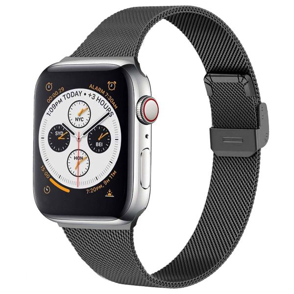 imoshion Mailändische Faltarmband für das Apple Watch Series 1-9 / SE - 38/40/41 mm / Series 10 - 42 mm - Schwarz