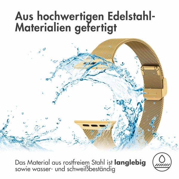 imoshion Mailändische Faltarmband für das Apple Watch Series 1-10 / SE / Ultra (2) - 42/44/45/46/49 mm - Gold