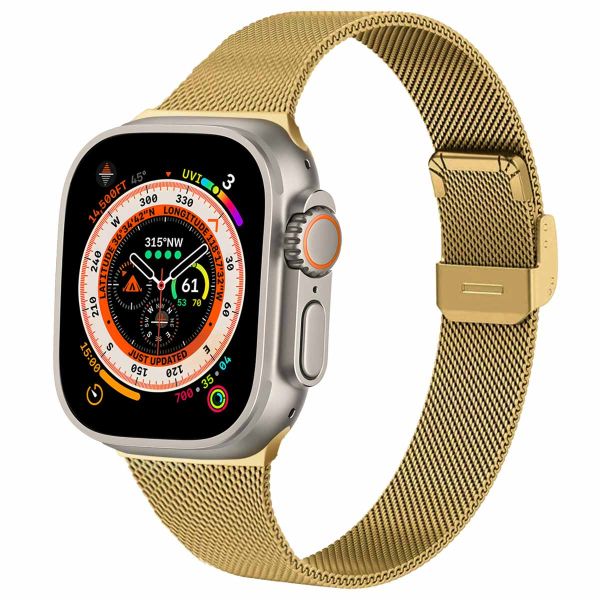 imoshion Mailändische Faltarmband für das Apple Watch Series 1-10 / SE / Ultra (2) - 42/44/45/46/49 mm - Gold