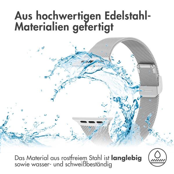 imoshion Mailändische Faltarmband für das Apple Watch Series 1-10 / SE / Ultra (2) - 42/44/45/46/49 mm - Silber