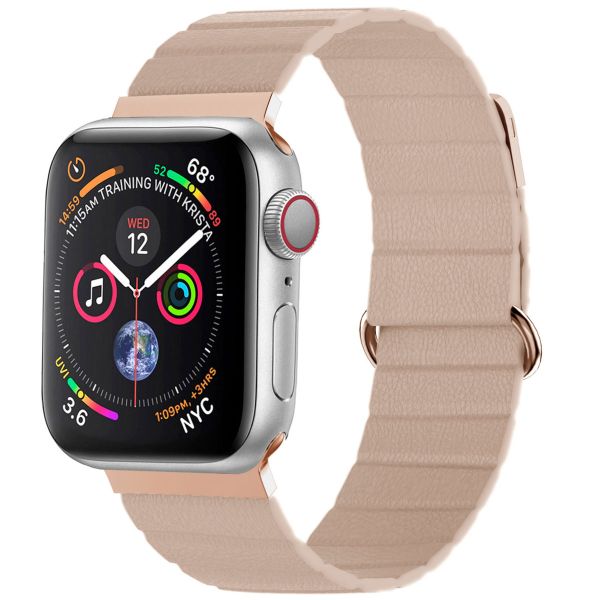 imoshion Magnetlederarmband für das Apple Watch Series 1-9 / SE - 38/40/41 mm / Series 10 - 42 mm - Beige