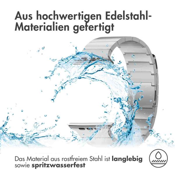 Selencia Edelstahl Magnetarmband für das Apple Watch Series 1-9 / SE - 38/40/41 mm / Series 10 - 42 mm - Silber