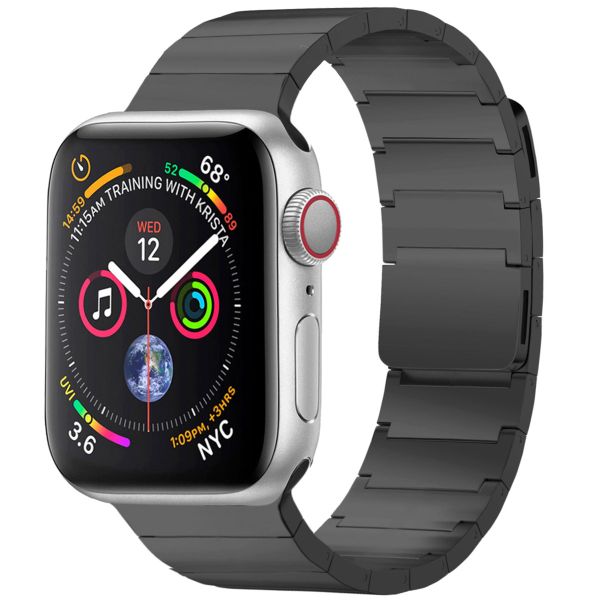 Selencia Edelstahl Magnetarmband für das Apple Watch Series 1-9 / SE - 38/40/41 mm / Series 10 - 42 mm - Schwarz