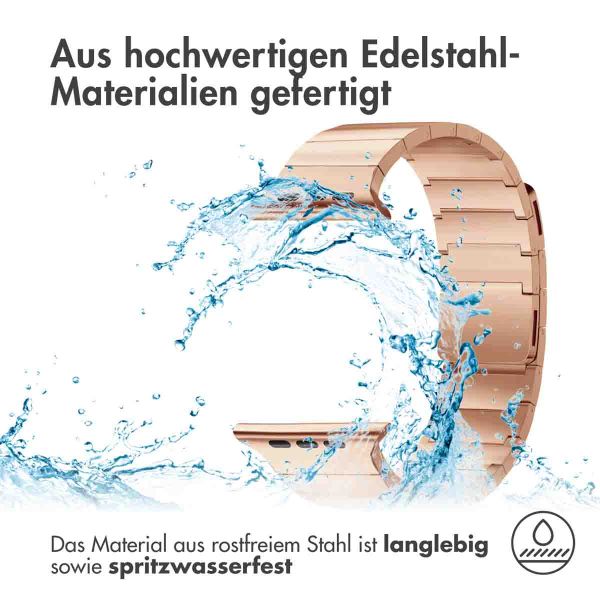 Selencia Edelstahl Magnetarmband für das Apple Watch Series 1-10 / SE / Ultra (2) - 42/44/45/46/49 mm - Rose Gold