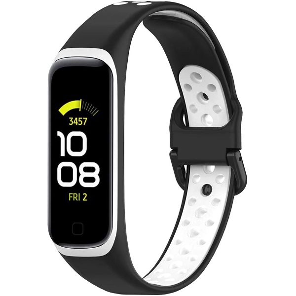 imoshion Silikonband Sport für das Samsung Galaxy Fit 2 - Schwarz / Weiß