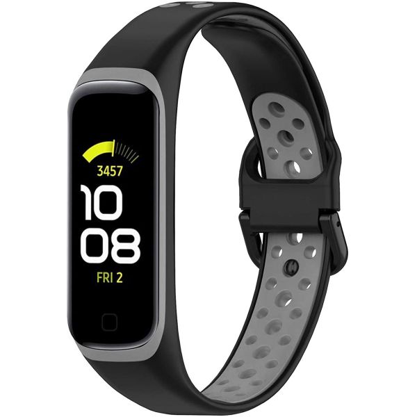 imoshion Silikonband Sport für das Samsung Galaxy Fit 2 - Schwarz / Grau