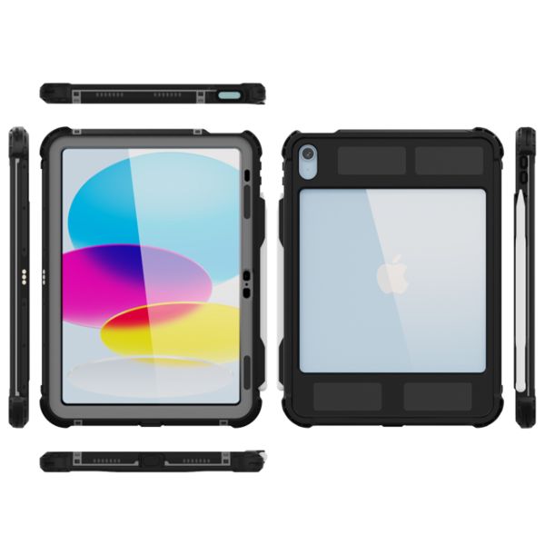 Redpepper Waterproof Backcase für das iPad 10 (2022) 10.9 Zoll - Schwarz