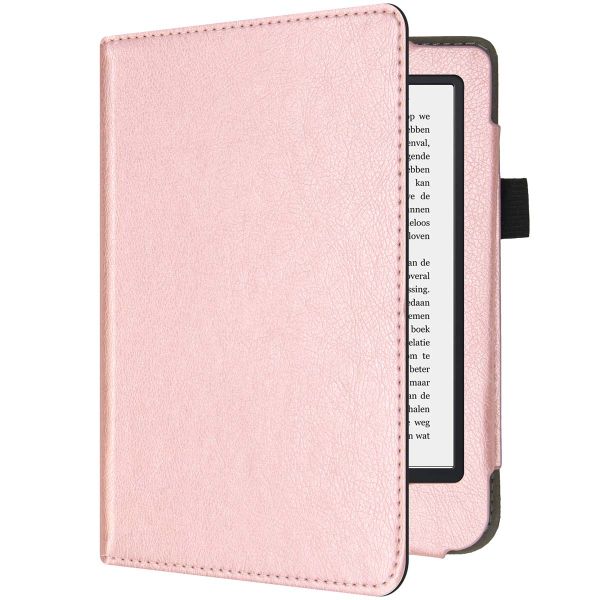 imoshion Vegan Leather Klapphülle für das Kobo Clara 2E / Tolino Shine 4 - Rose Gold