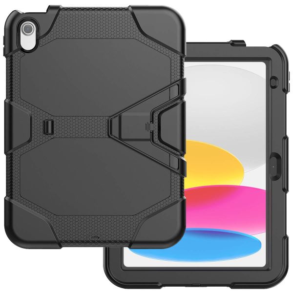 Extreme Protection Army Case für das iPad 10 (2022) 10.9 Zoll - Schwarz