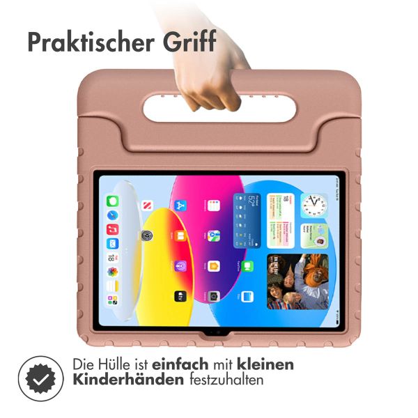 imoshion Schutzhülle mit Handgriff kindersicher für das iPad 10 (2022) 10.9 Zoll - Dusty Pink