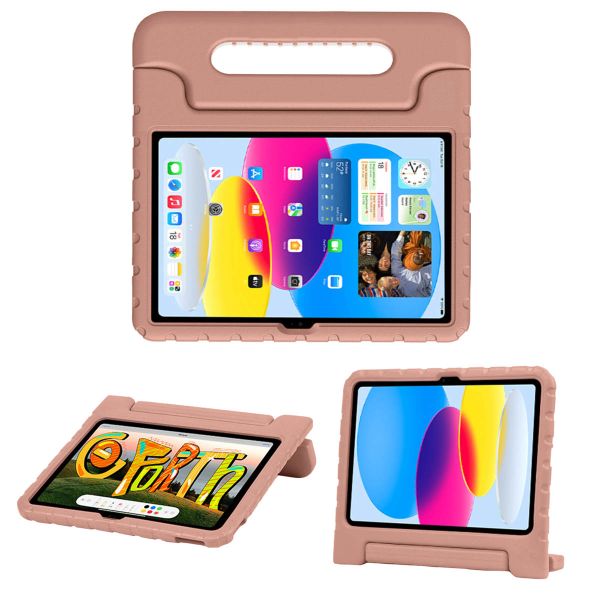 imoshion Schutzhülle mit Handgriff kindersicher für das iPad 10 (2022) 10.9 Zoll - Dusty Pink