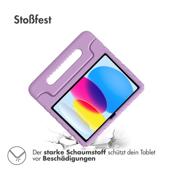 imoshion Schutzhülle mit Handgriff kindersicher für das iPad 10 (2022) 10.9 Zoll - Lila