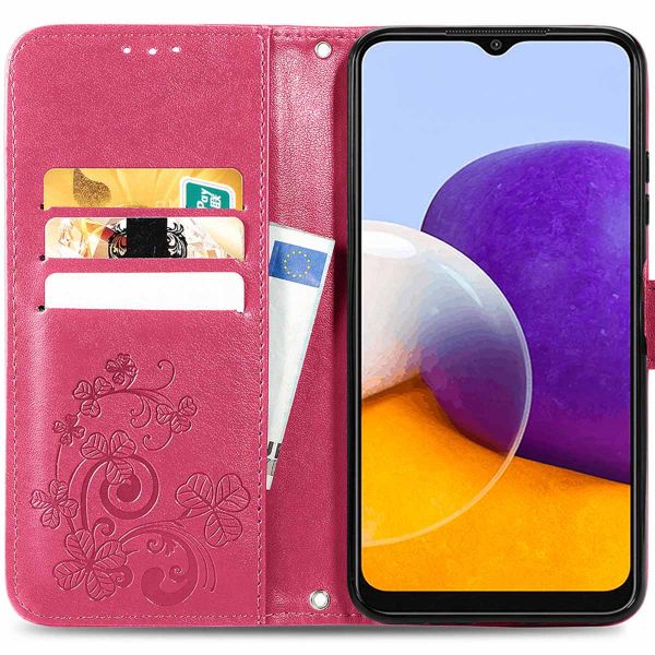 imoshion Kleeblumen Klapphülle Samsung Galaxy A22 (5G) - Fuchsia