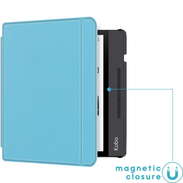 imoshion Slim Hard Case Sleepcover mit Stand für das Kobo Libra H2O - Hellblau