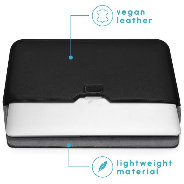 imoshion Vegan Lederen Laptop Sleeve 13-14 Zoll - Schwarz