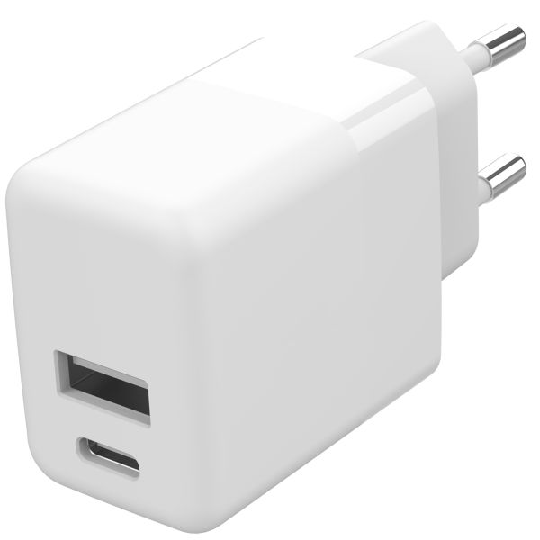 Accezz Wand-Ladegerät mit MFI-zertifiziertem Lightning- auf USB-C-Kabel - 20 Watt - 1 m - Weiß