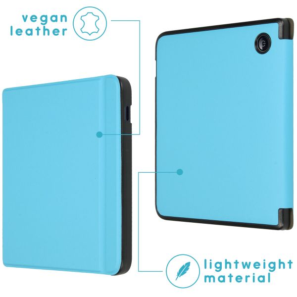 imoshion Slim Hard Case Sleepcover mit Stand für das Kobo Libra 2 / Tolino Vision 6 - Hellblau