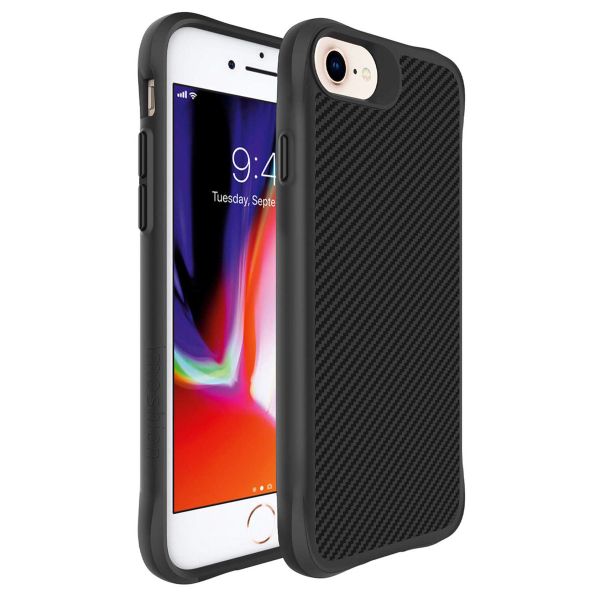 imoshion Rugged Hybrid Carbon Case für das iPhone SE (2022 / 2020) / 8 / 7 - Schwarz