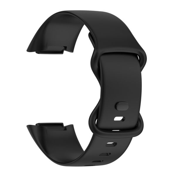 imoshion Silikonband für die Fitbit Charge 5 / Charge 6 - Größe L - Schwarz