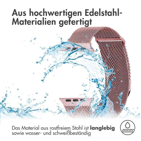 imoshion Mailändische Magnetarmband für die Apple Watch Series 1-9 / SE - 38/40/41 mm / Series 10 - 42 mm - Größe S - Rosa