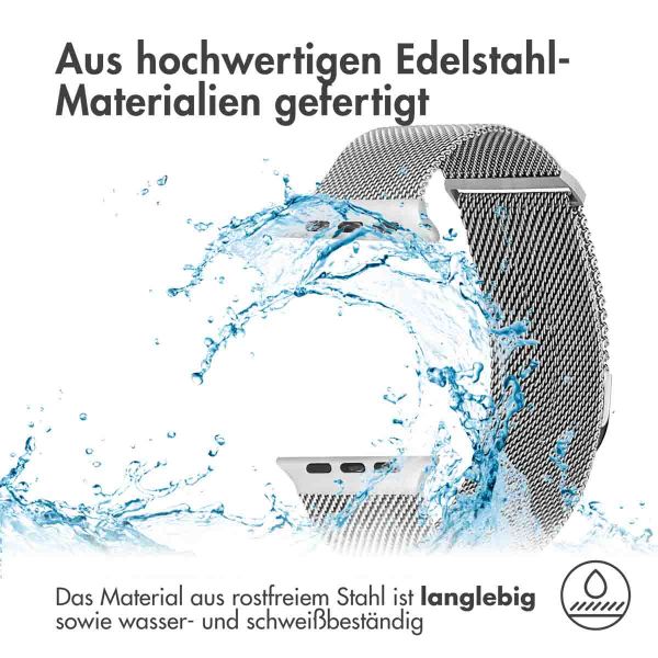 imoshion Mailändische Magnetarmband für die Apple Watch Series 1-9 / SE - 38/40/41 mm / Series 10 - 42 mm - Größe S - Silber