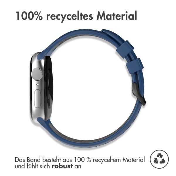 imoshion Silikonsportarmband Buckle für das Apple Watch Series 1-9 / SE - 38/40/41 mm / Series 10 - 42 mm - Blau / Schwarz