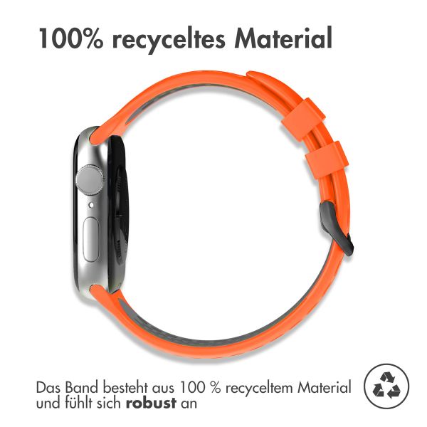 imoshion Silikonsportarmband Buckle für das Apple Watch Series 1-9 / SE - 38/40/41 mm / Series 10 - 42 mm - Orange / Schwarz